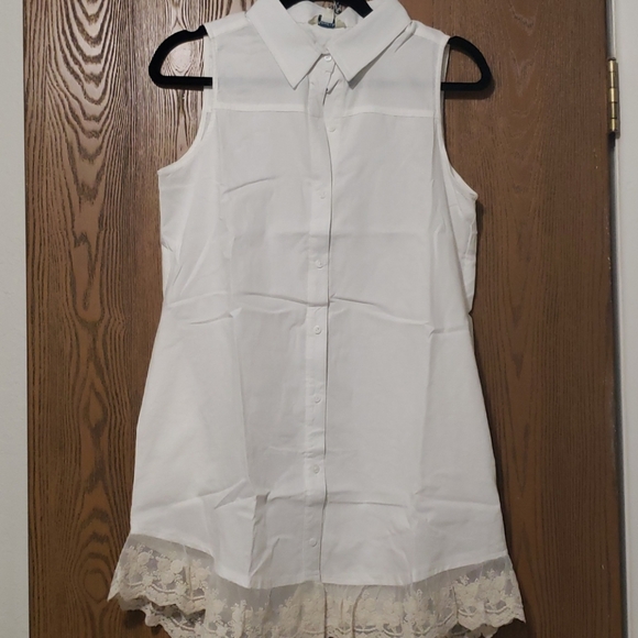 🎊HP🎊✌New Boutique Button Front Shirt Dress - Picture 5 of 9